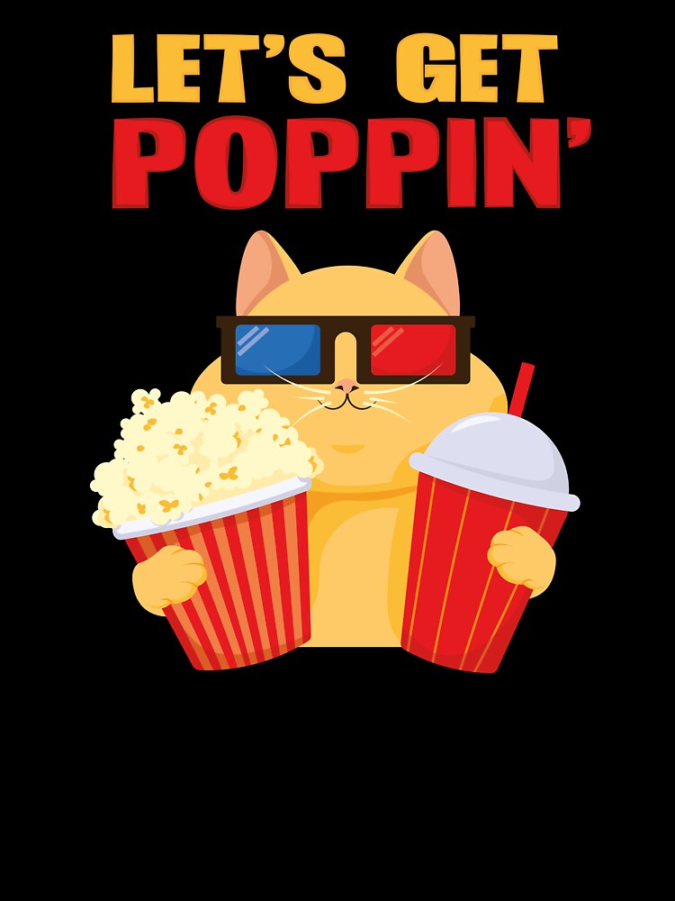 Let's Get Poppin' - Cat Watching a Movie by Art-of-Rory