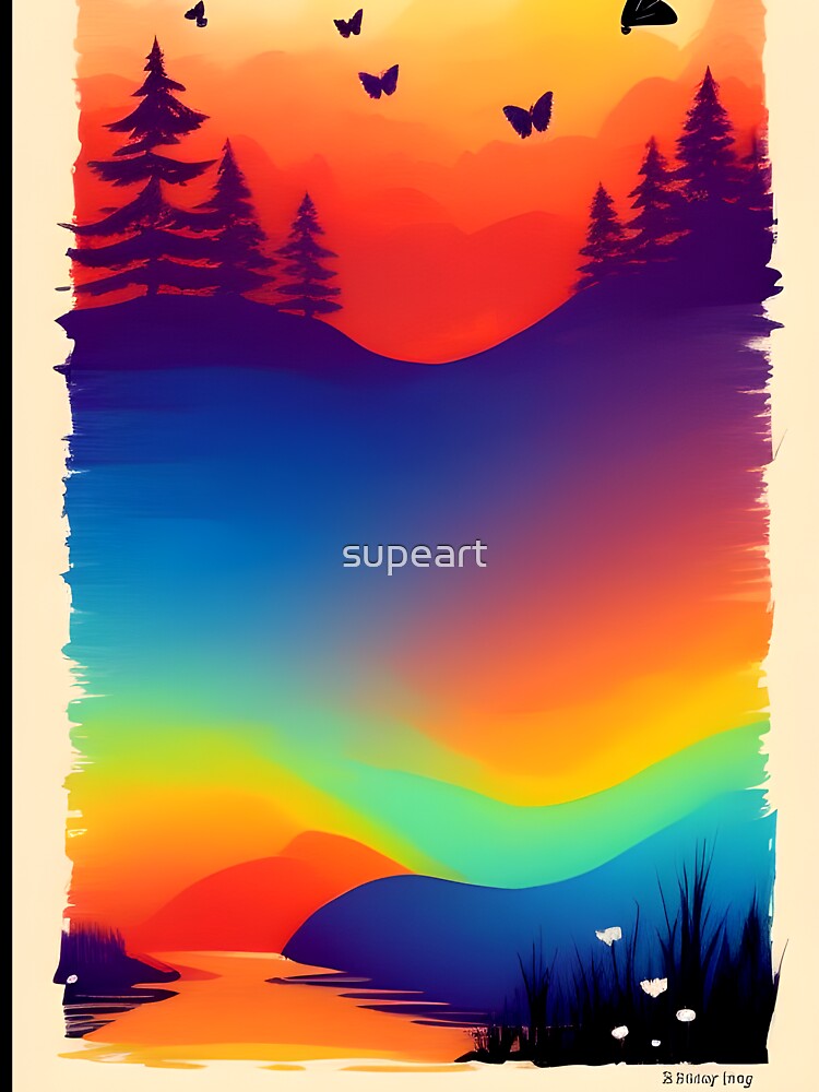 Shop Our High-quality Selection of Minimalist Landscape Butterfly Prints by supeart T-Shirts, Hoodie, Sweatshirt (Image 3)