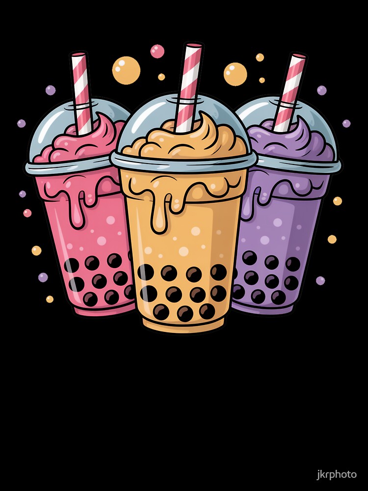 Three colorful bubble tea cups by jkrphoto T-Shirts, Hoodie, Sweatshirt | BlankRebels.com (Image 3)