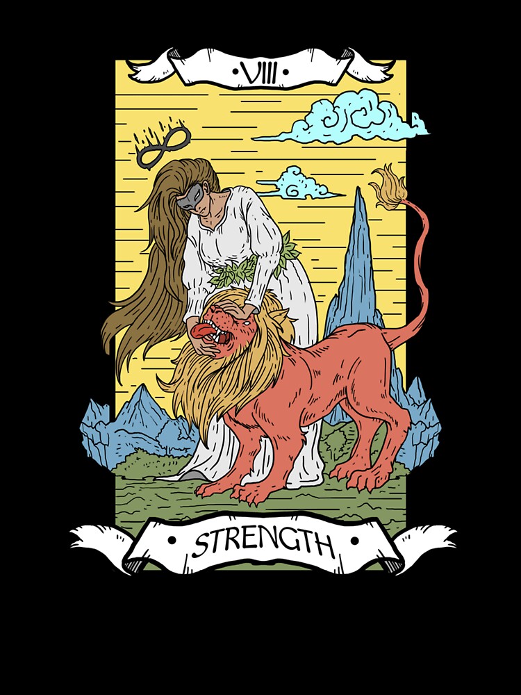 Tarot Card Strength VIII Occult Vintage Color by taaddison50 T-Shirts, Hoodie, Sweatshirt | BlankRebels.com (Image 3)