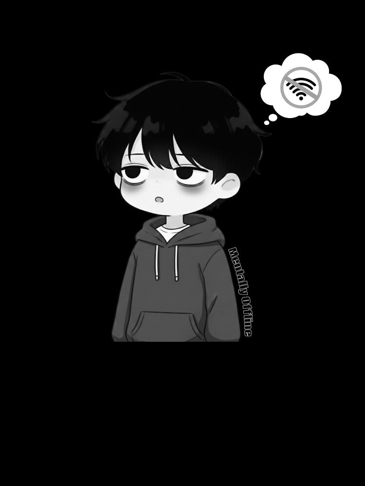 Mentally Offline Disconnected Chibi Boy by Jingky T-Shirts, Hoodie, Sweatshirt | BlankRebels.com (Image 3)