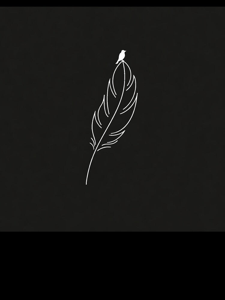 Minimal Bird on Feather Line Art by Maverickystore T-Shirts, Hoodie, Sweatshirt | BlankRebels.com (Image 3)