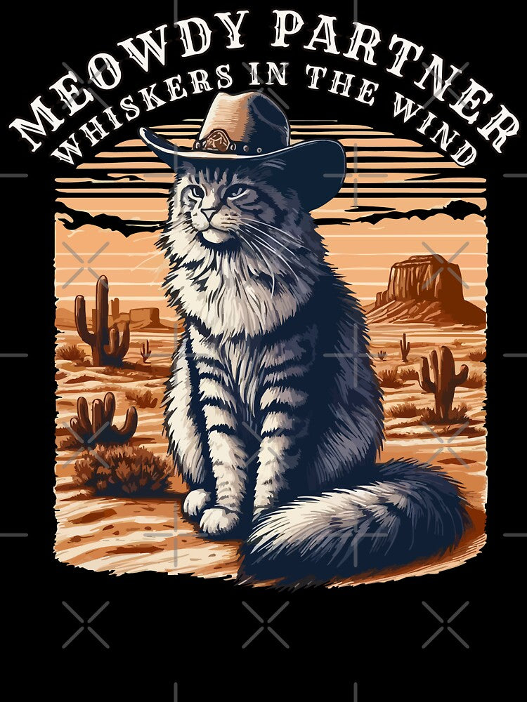 Meowdy Partner Whiskers in the Wind by TomFrontierArt T-Shirts, Hoodie, Sweatshirt | BlankRebels.com (Image 3)