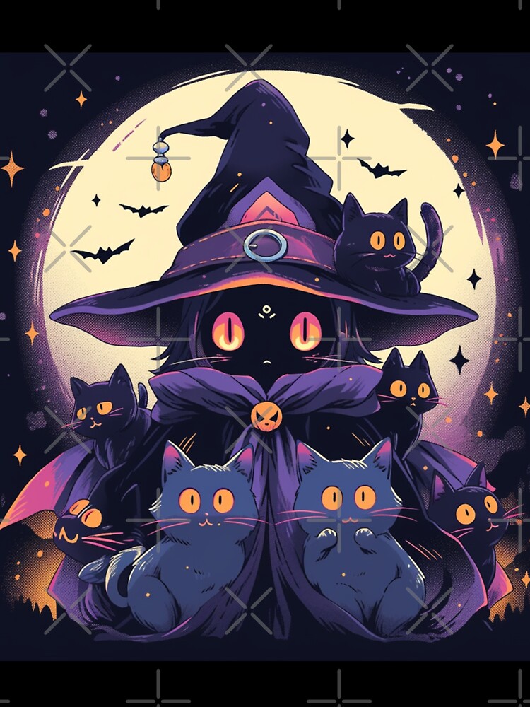 Cute Cat Wizard surround with Black Cats by Shinnrai T-Shirts, Hoodie, Sweatshirt | BlankRebels.com (Image 3)
