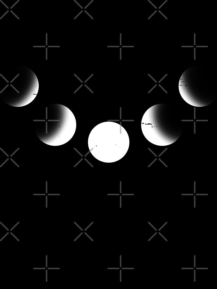 White moon phase design by studiousmage T-Shirts, Hoodie, Sweatshirt | BlankRebels.com (Image 3)