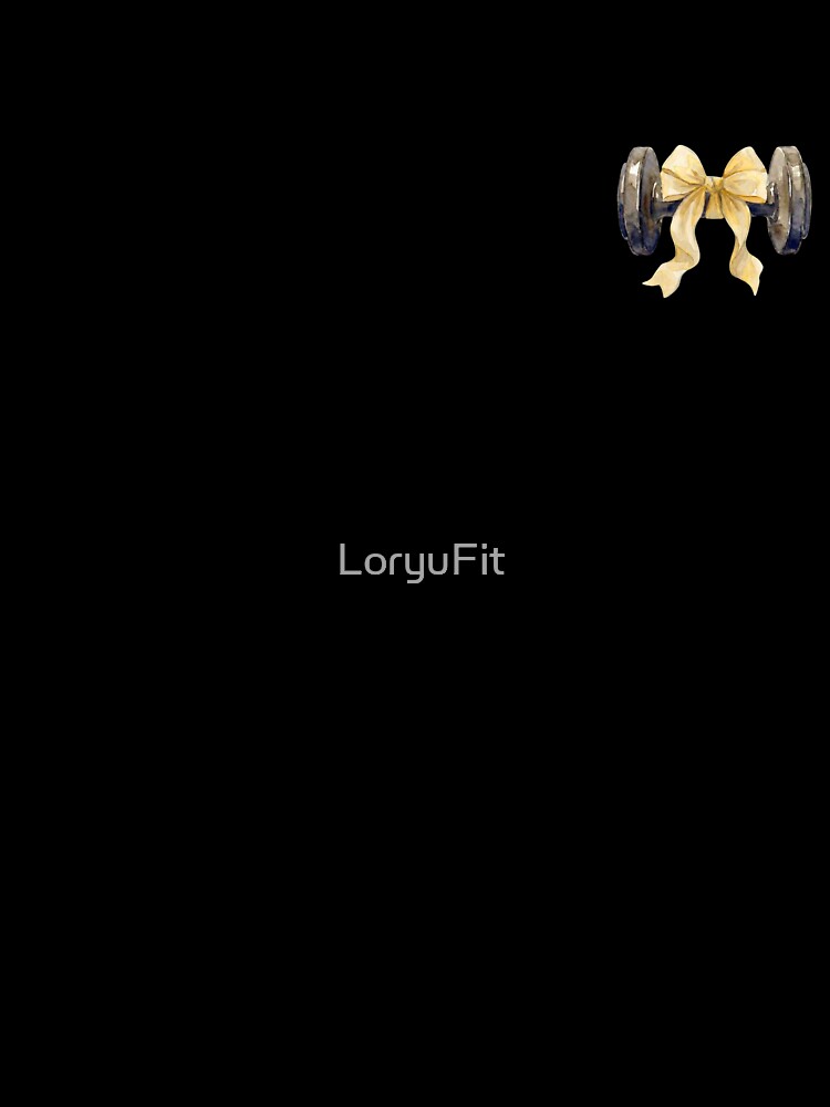 Coquette Gym T-Shirt – Gloden Bow Dumbbell Aesthetic Fitness Art for Girls by LoryuFit Hoodie, Sweatshirt (Image 3)