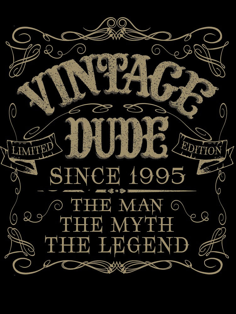 Vintage dude vintage birthday party gift for born in year 1995 by LoveEveryWear T-Shirts, Hoodie, Sweatshirt (Image 3)