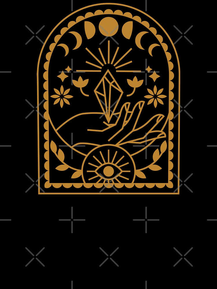 Mystic Crystal Hand – Celestial Eye & Moon Phases by musingtreeart T-Shirts, Hoodie, Sweatshirt | BlankRebels.com (Image 3)