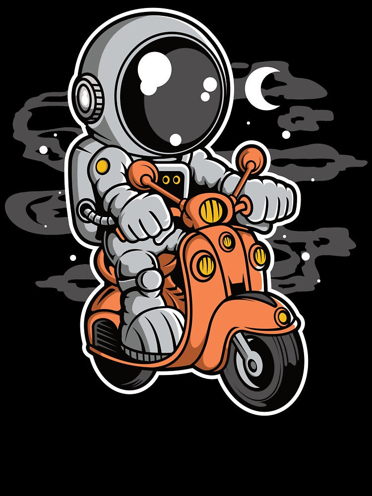 Astronaut Scooter - Funny Outer Space Lovers by Desteroids T-Shirts, Hoodie, Sweatshirt | BlankRebels.com (Image 3)