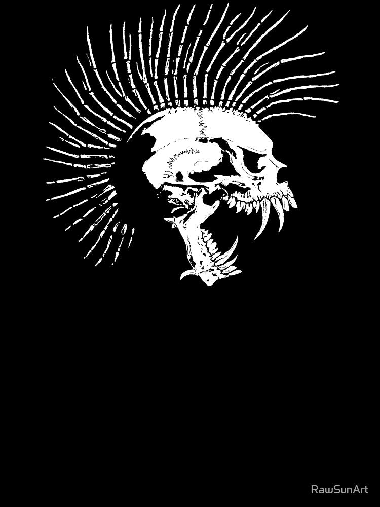 Mohawk Skull by RawSunArt T-Shirts, Hoodie, Sweatshirt | BlankRebels.com (Image 3)