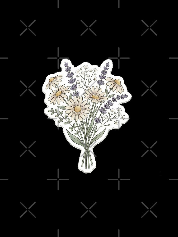Wicker Bouquet Flowers – Cute Nature Aesthetic, Fairy Forest, Whimsical Cottage Art by Designspot2020 T-Shirts,... (Image 3)