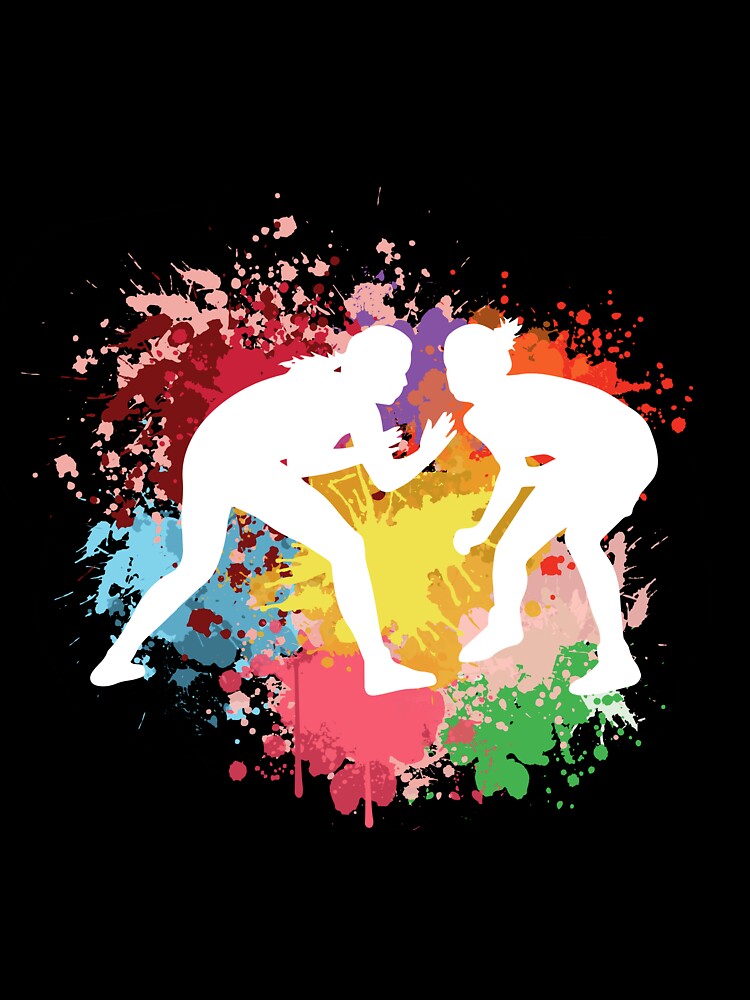 Wrestling Colorful Watercolor Art by LittleShop79 T-Shirts, Hoodie, Sweatshirt | BlankRebels.com (Image 3)