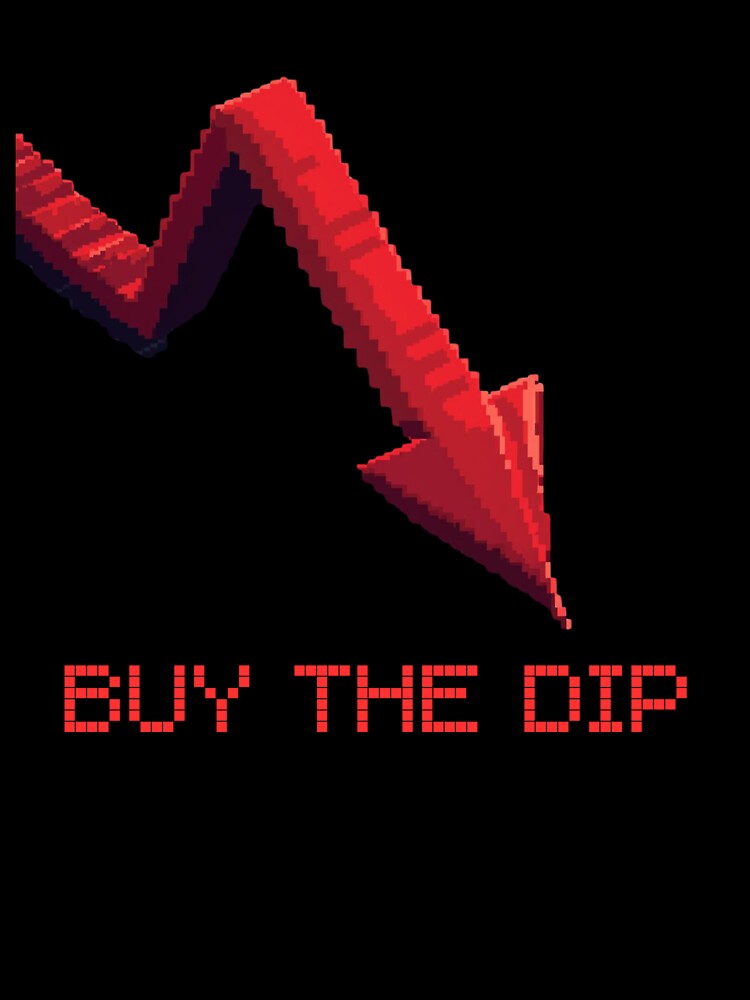 Funny Crypto Trader Quote - Buy The Dip Pixel Art Finance Humor by JonyDG T-Shirts, Hoodie, Sweatshirt (Image 3)
