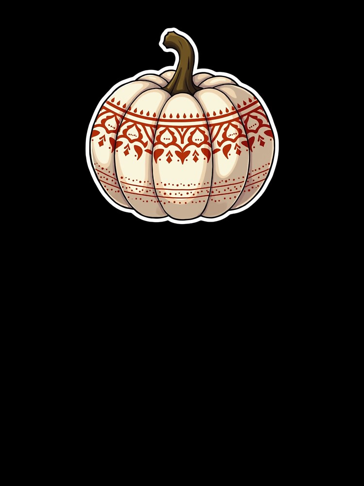 White Pumpkin with Boho Pattern by ArtfullyRooted T-Shirts, Hoodie, Sweatshirt | BlankRebels.com (Image 3)