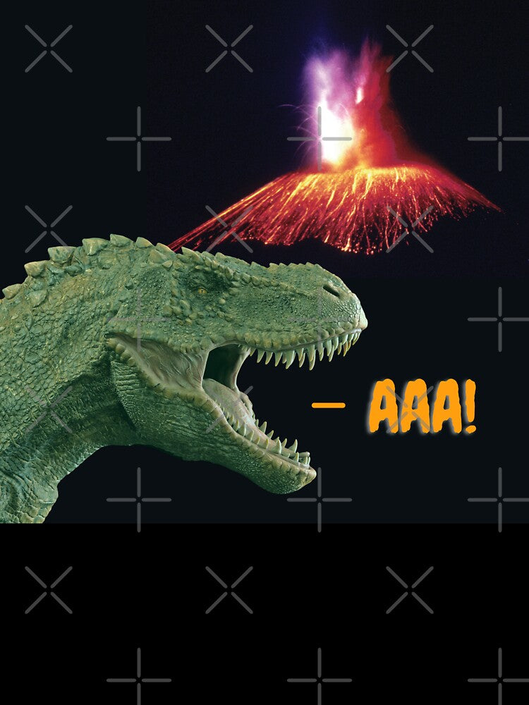 Funny Dinosaur Screaming And Volcano by H3designs T-Shirts, Hoodie, Sweatshirt | BlankRebels.com (Image 3)