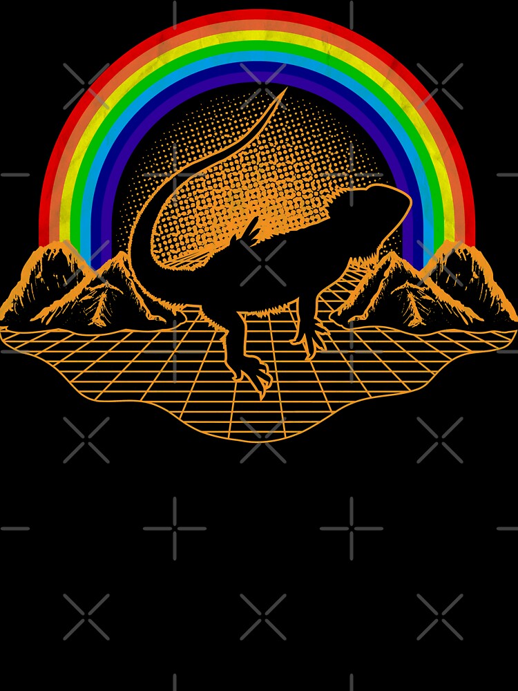 Bearded Dragon Pet Mom Dad Lover Pogona Beardie Rainbow Retro 70s 80s by BCreative4U T-Shirts, Hoodie, Sweatshirt (Image 3)