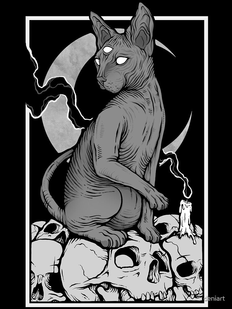 Occult Cat by deniart T-Shirts, Hoodie, Sweatshirt | BlankRebels.com (Image 3)