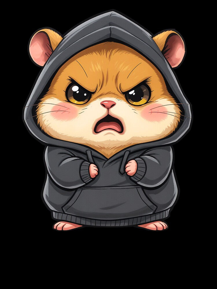 Angry Cute Kawaii Hamster | Funny Chibi Hamster with Attitude by ColorSplash123 T-Shirts, Hoodie, Sweatshirt (Image 3)