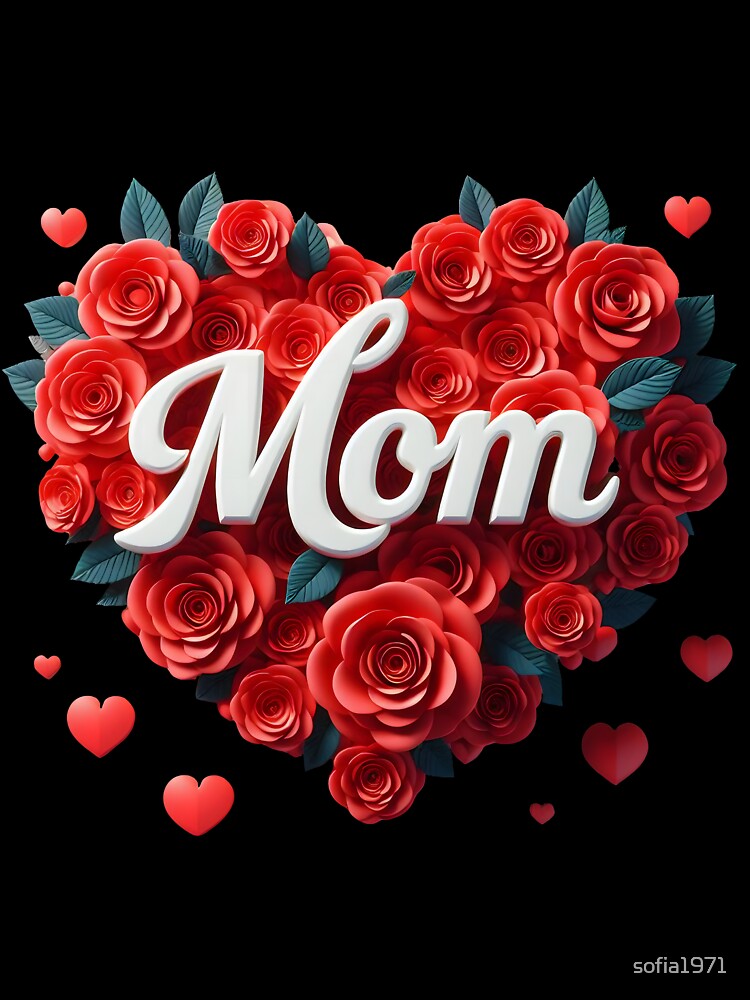 Heart for Mother's Day 2024 with Roses by sofia1971 T-Shirts, Hoodie, Sweatshirt | BlankRebels.com (Image 3)
