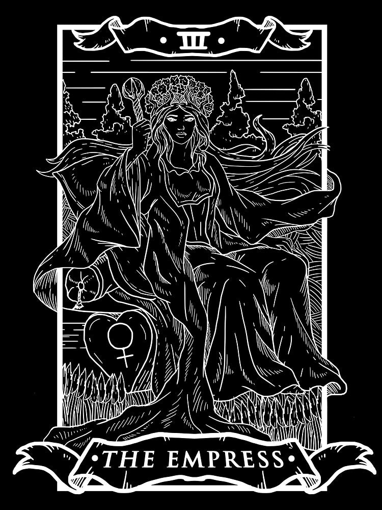 Tarot Card The Empress Dark Edition by Fabian Manser T-Shirts, Hoodie, Sweatshirt | BlankRebels.com (Image 3)