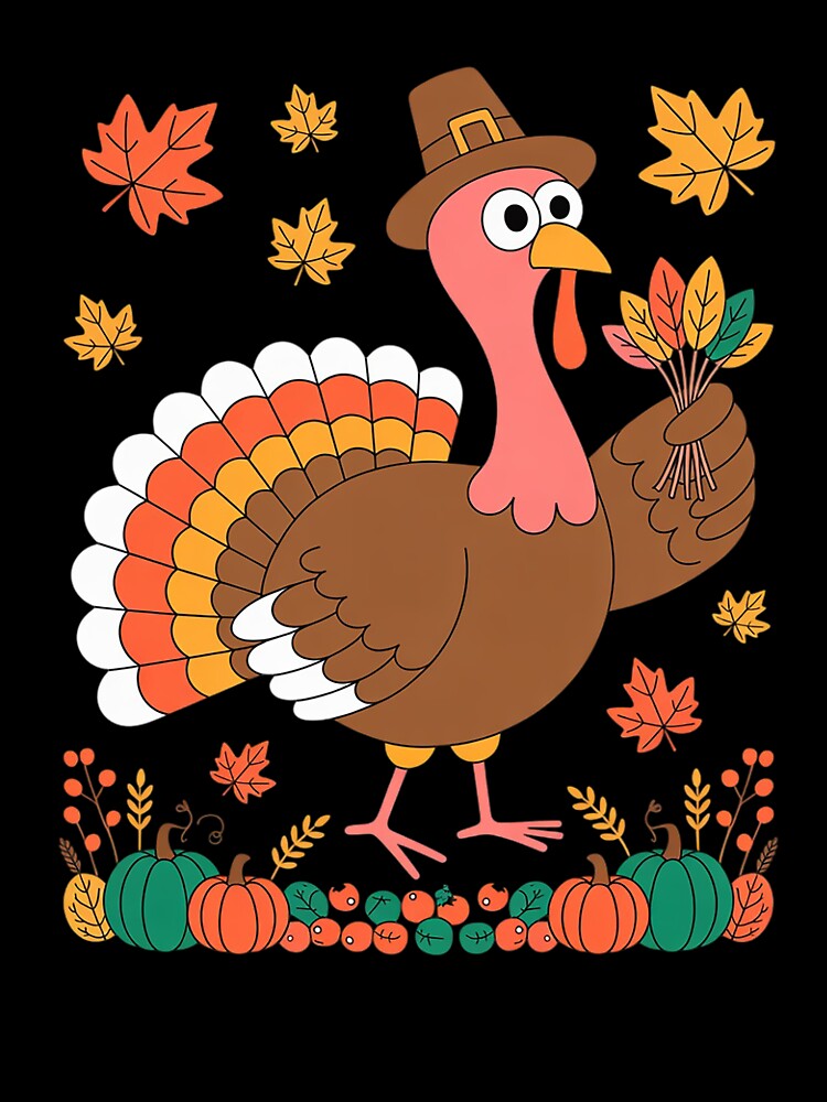 Thanksgiving Flamingo As Turkey Holding Fall Leaves Pumpkin by VerseFarm T-Shirts, Hoodie, Sweatshirt (Image 3)