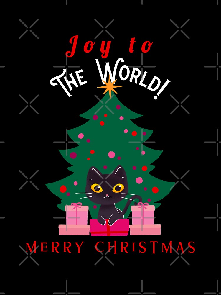 Joy to the world Merry Christmas, Cat Lover's Christmas by Happy-PrintZ T-Shirts, Hoodie, Sweatshirt (Image 3)
