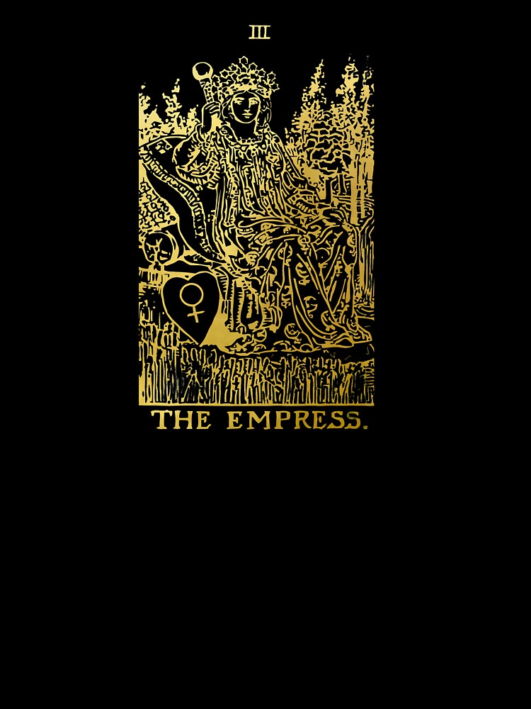 Tarot Card The Empress Gold Deck by Michallandsberg T-Shirts, Hoodie, Sweatshirt | BlankRebels.com (Image 3)