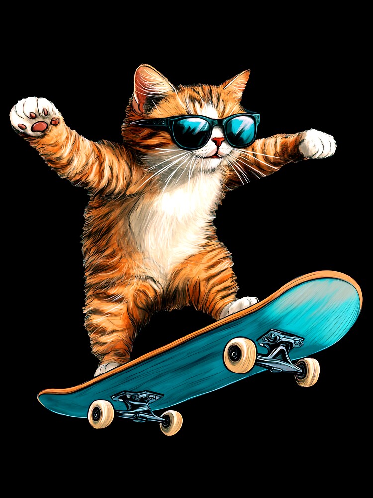 Cat Skater by Soulskier T-Shirts, Hoodie, Sweatshirt | BlankRebels.com (Image 3)