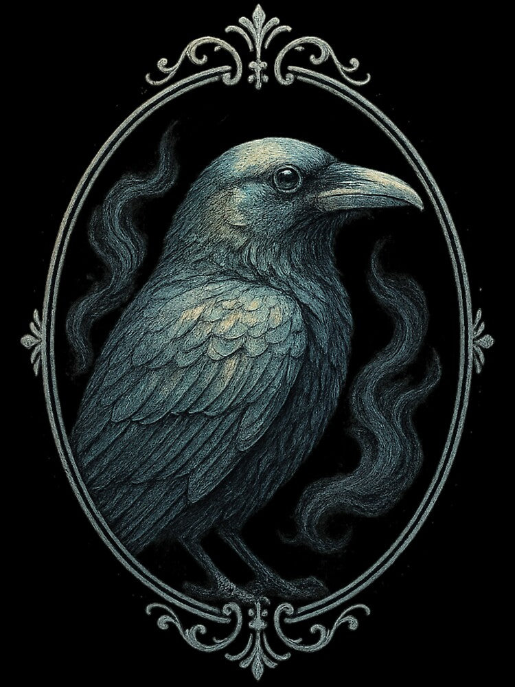 Ornate Gothic Raven Portrait with Antique Frame by Mouraludia T-Shirts, Hoodie, Sweatshirt | BlankRebels.com (Image 3)