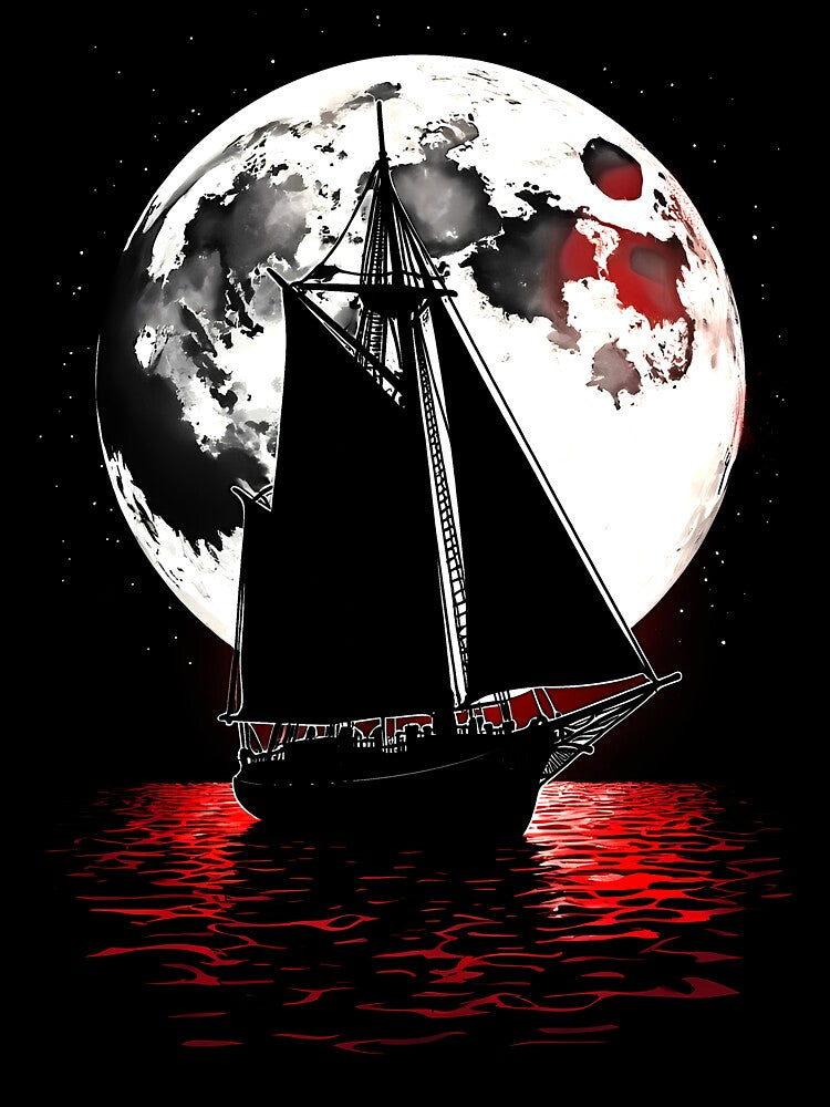 Crimson Moon, Bloody Sea by BNCH44 T-Shirts, Hoodie, Sweatshirt | BlankRebels.com (Image 3)