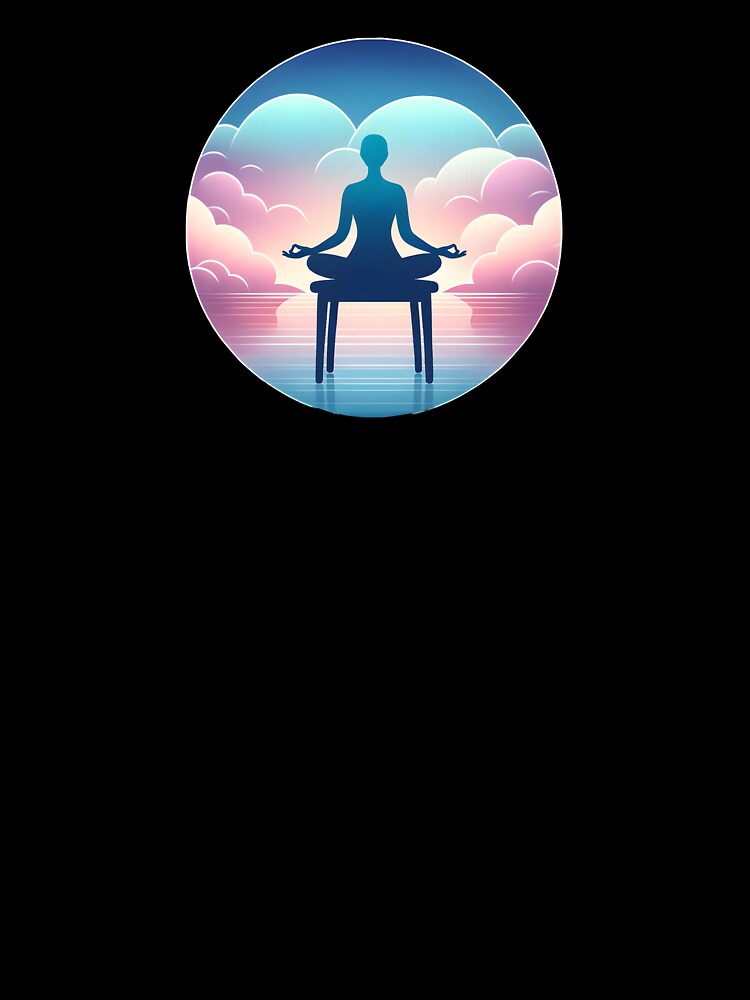 Zen in Your Seat: Tranquil Chair Yoga Silhouette Design Funny Gifts by BadhbhArt T-Shirts, Hoodie, Sweatshirt (Image 3)