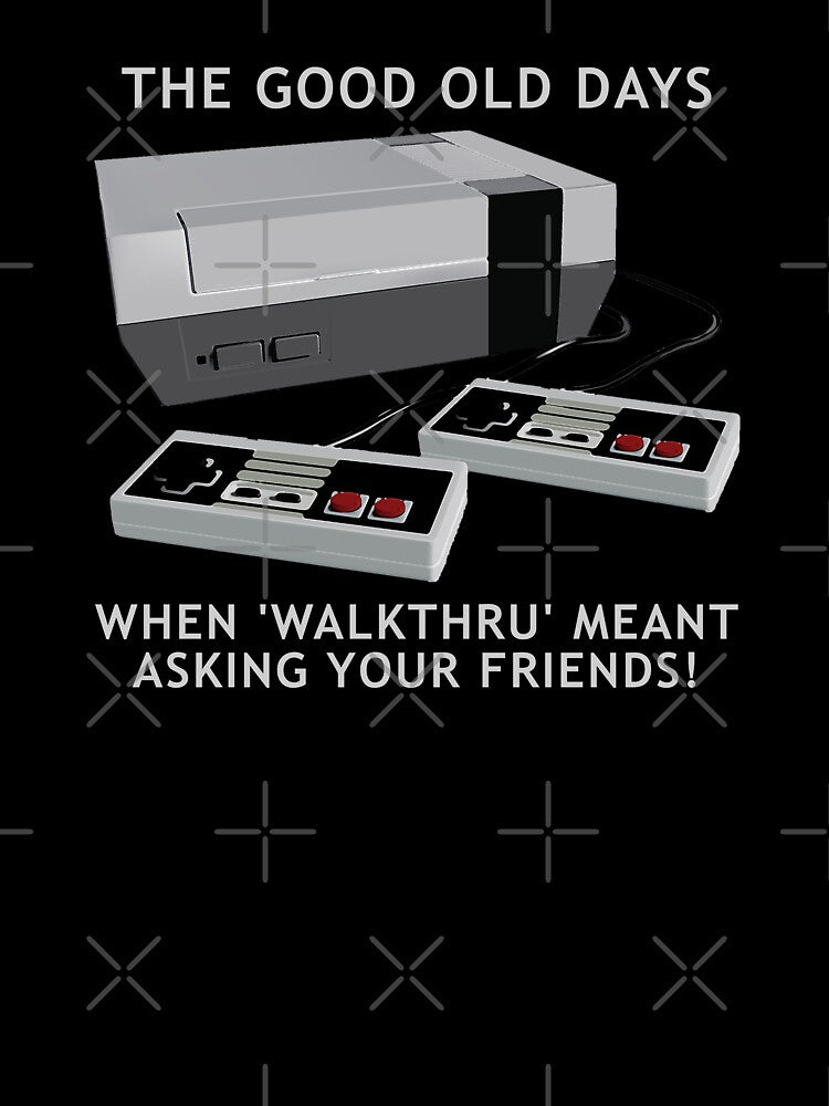 Retro gaming "The Good Old Days When 'Walkthru" Meant Asking Your Friends!" by JDMTees T-Shirts, Hoodie, Sweatshirt (Image 3)