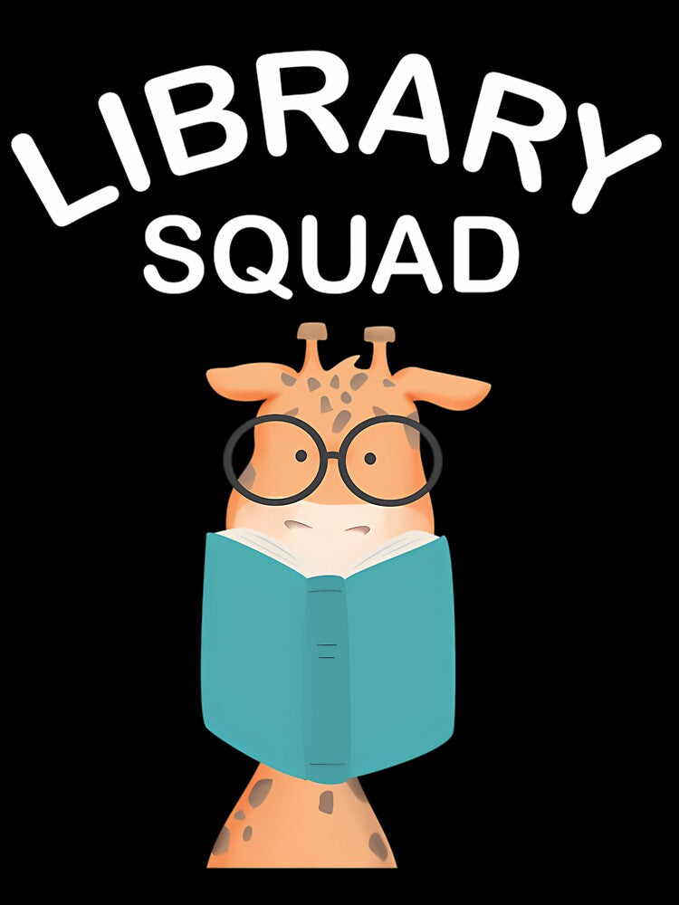 Library Squad Cute Giraffe Reading by rqyghklqds35 T-Shirts, Hoodie, Sweatshirt | BlankRebels.com (Image 3)