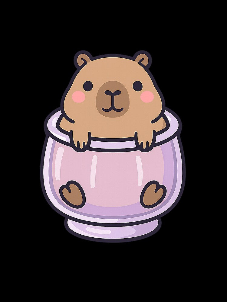 Capybara Jelly Cup – Kawaii Pastel Snack Sticker by Tripconic T-Shirts, Hoodie, Sweatshirt | BlankRebels.com (Image 3)