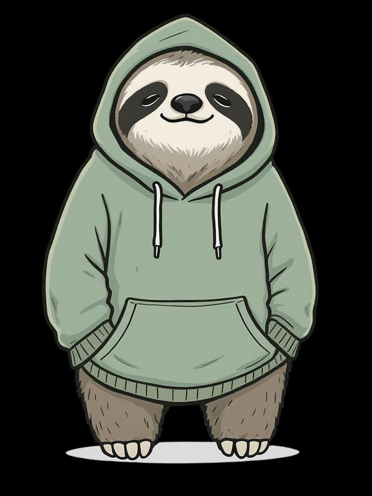 Lazy but Honest Sloth | Funny Adult Sloth Hoodie Cartoon by ColorSplash123 T-Shirts, Sweatshirt | BlankRebels.com (Image 3)