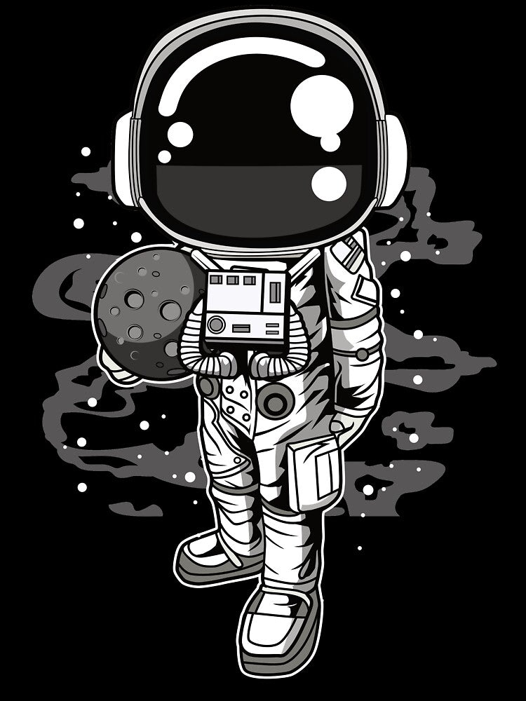 Astronaut Moon - Funny Outer Space Lovers by Desteroids T-Shirts, Hoodie, Sweatshirt | BlankRebels.com (Image 3)