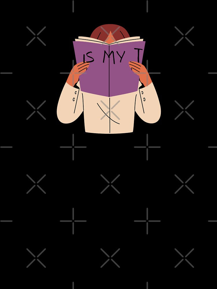 Reading Is My Therapy, with person reading book by TheMajesTee