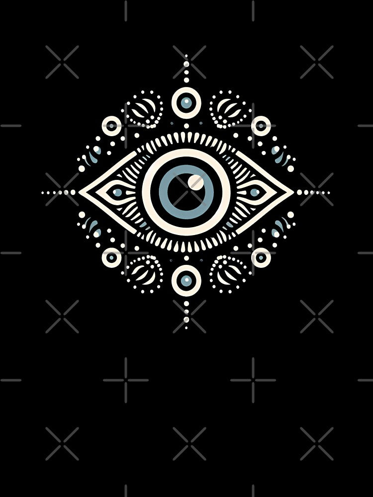 "Greek Evil Eye" Symbol (Black Background) by MusesWhispers T-Shirts, Hoodie, Sweatshirt | BlankRebels.com (Image 3)