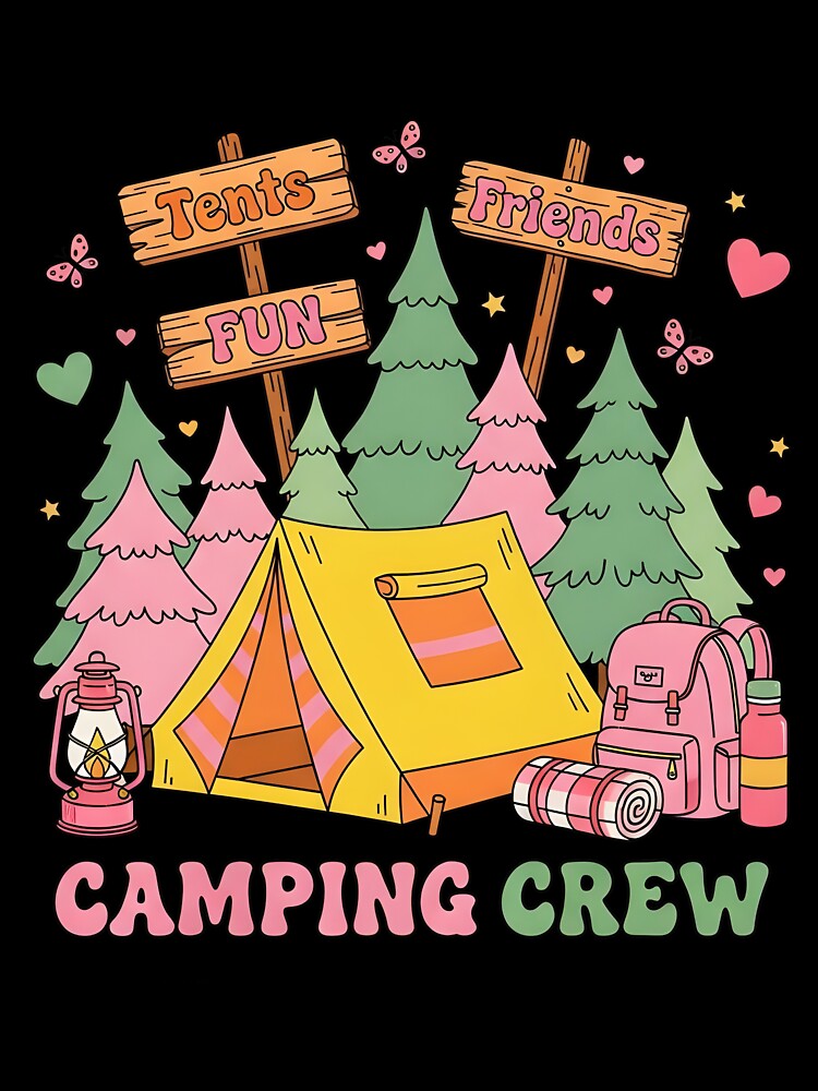 Tents Fun Friends Camping Crew Outdoors Adventure by KroghDs T-Shirts, Hoodie, Sweatshirt | BlankRebels.com (Image 3)