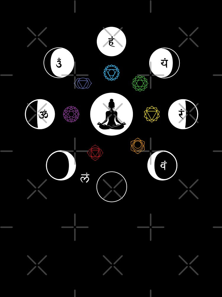 Celestial Harmony - Moon - Lunar Phases - Rainbow Chakras by chromavibes-art T-Shirts, Hoodie, Sweatshirt (Image 3)