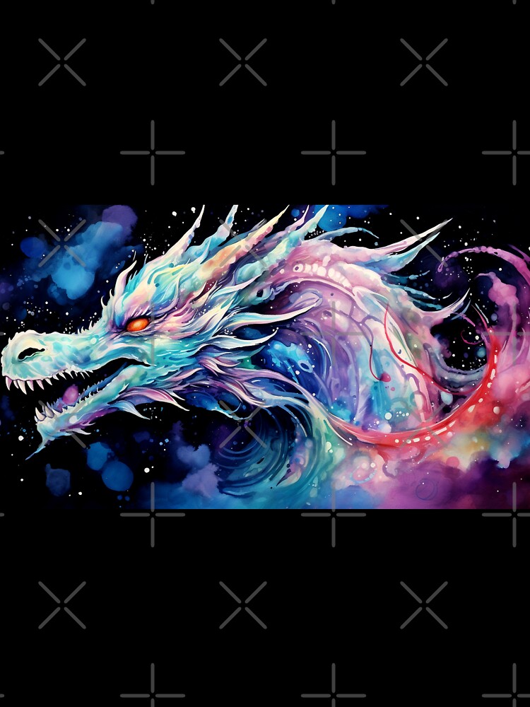 Dark Fantasy Watercolor - Cosmic Dragon by Fantasy Masterpiece T-Shirts, Hoodie, Sweatshirt | BlankRebels.com (Image 3)