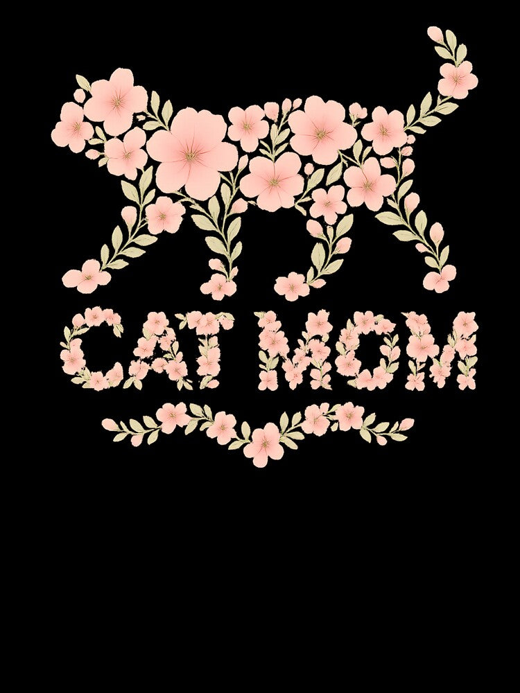 Floral Cat “Cat Mom” – Romantic Design for Cat Lovers and Pet Moms by OTSC T-Shirts, Hoodie, Sweatshirt (Image 3)