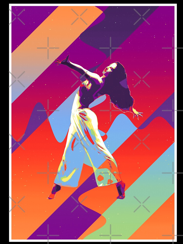 Contemporary dancer  with open arms - stylish vibrant modern art by MintGubbins T-Shirts, Hoodie, Sweatshirt (Image 3)