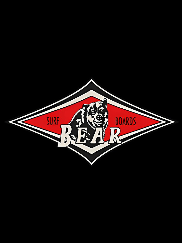 Vintage Surfing Bear Big Wednesday Cult Surfboard Red Surf Logo Diamond Retro by hiroseundeny