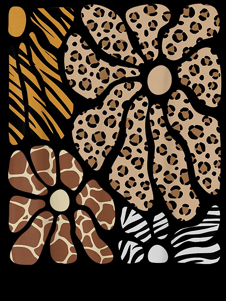 Safari Floral Boho Flowers Cute Animals Girls Leopard Print by davis2014