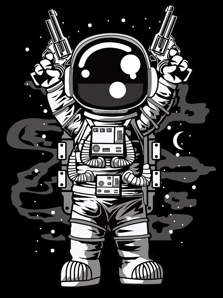 Astronaut Gun - Funny Outer Space Lovers by Desteroids T-Shirts, Hoodie, Sweatshirt | BlankRebels.com (Image 3)