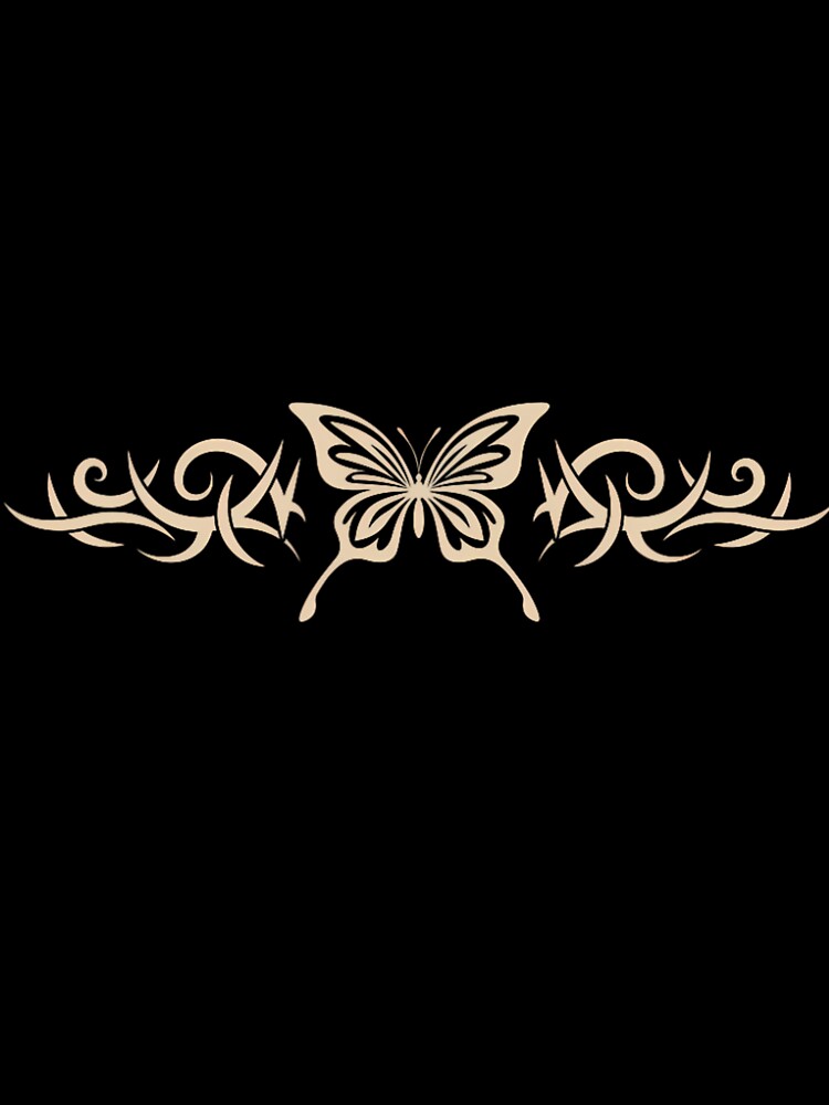 Brown Butterfly Tattoo Fairycore Dark Grunge y2k Aesthetic Short Sleeve by krvusseh98 T-Shirts, Hoodie, Sweatshirt (Image 3)