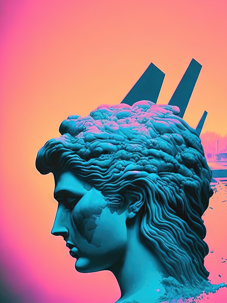 Neo-Classical Oasis: A Vaporwave Fusion of Past and Present by Mullet Monkey T-Shirts, Hoodie, Sweatshirt (Image 3)