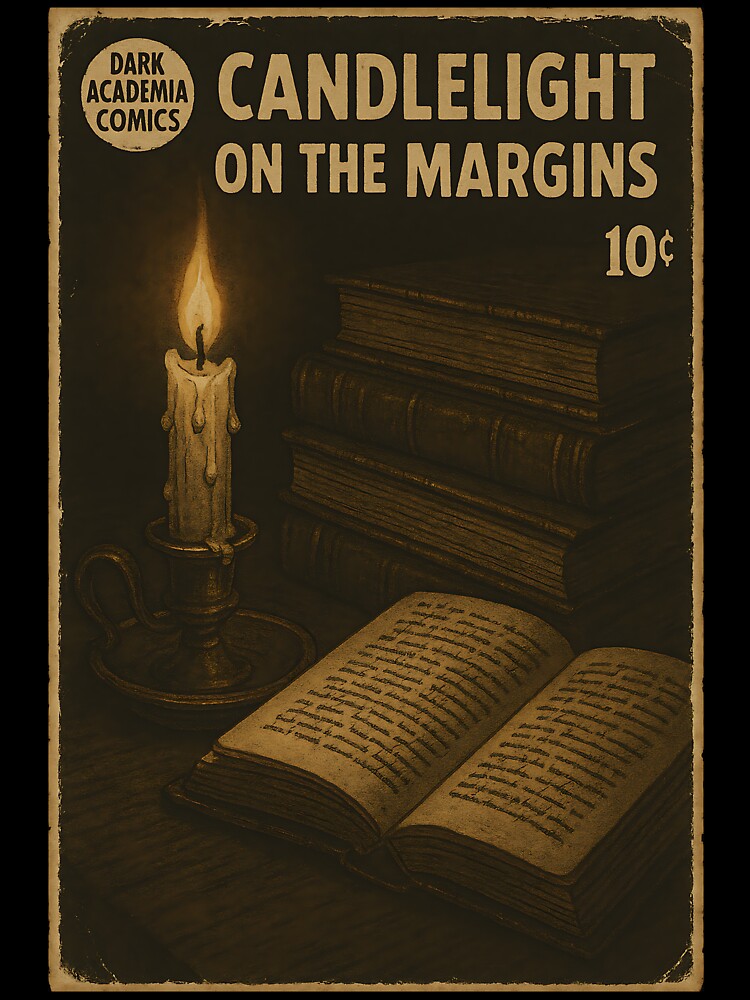 Moody Dark Academia: Candlelight on the margins by bapupa T-Shirts, Hoodie, Sweatshirt | BlankRebels.com (Image 3)