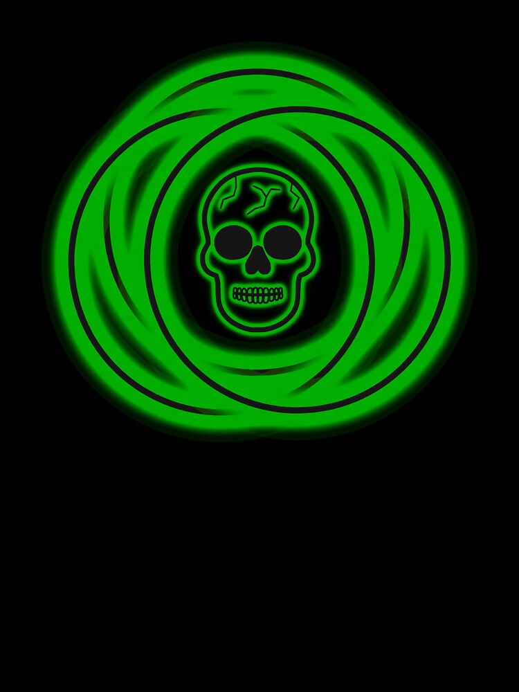 Glowing Neon Skull Green by mrtraz T-Shirts, Hoodie, Sweatshirt | BlankRebels.com (Image 3)